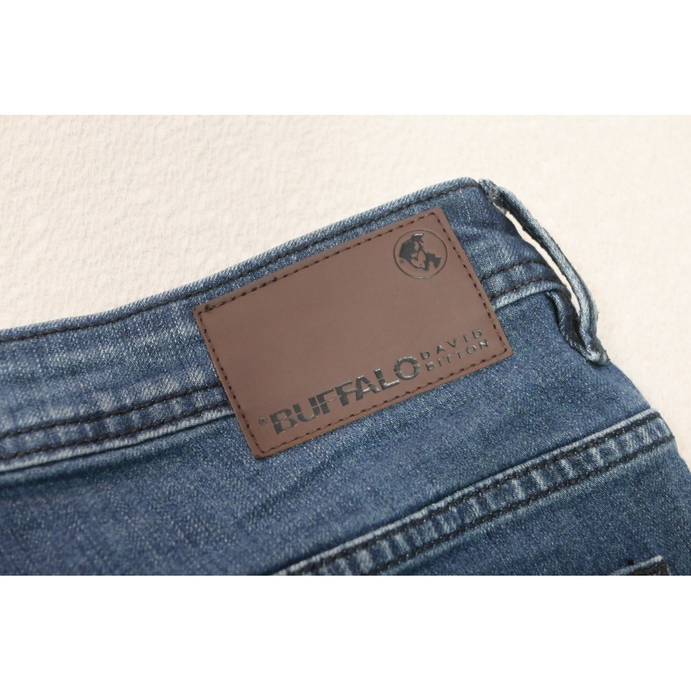 Buffalo Jackson Jeans Mens 38x30 Blue Slim Straight Stretch Denim Excellent